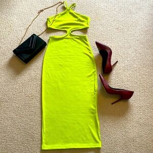 NWOT: Maxi Cut Out Waist Bodycon Dress NEW